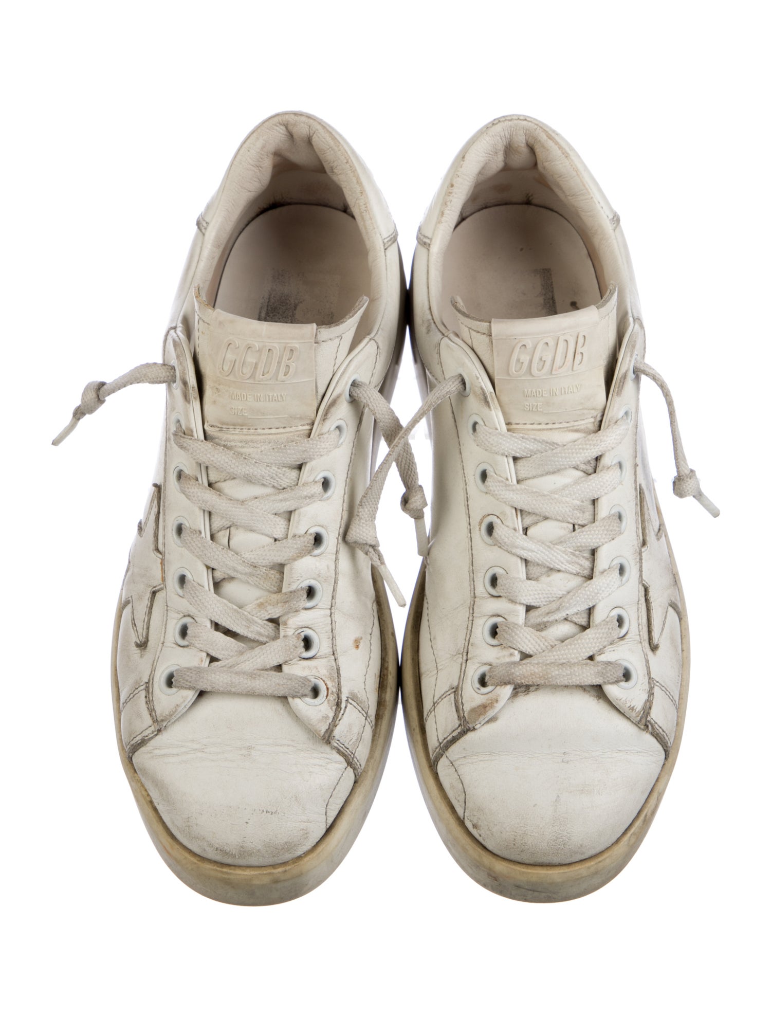 Golden Goose Leather Printed Sneakers